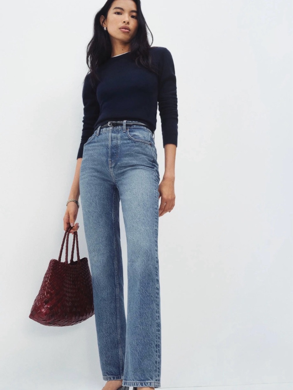 Reformation Cynthia High Rise Straight Jeans